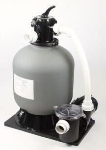 SPP1000 pond skid pack ES 3500 with EBF 1000 (12" tank with bio media) mounted on a base with fittings